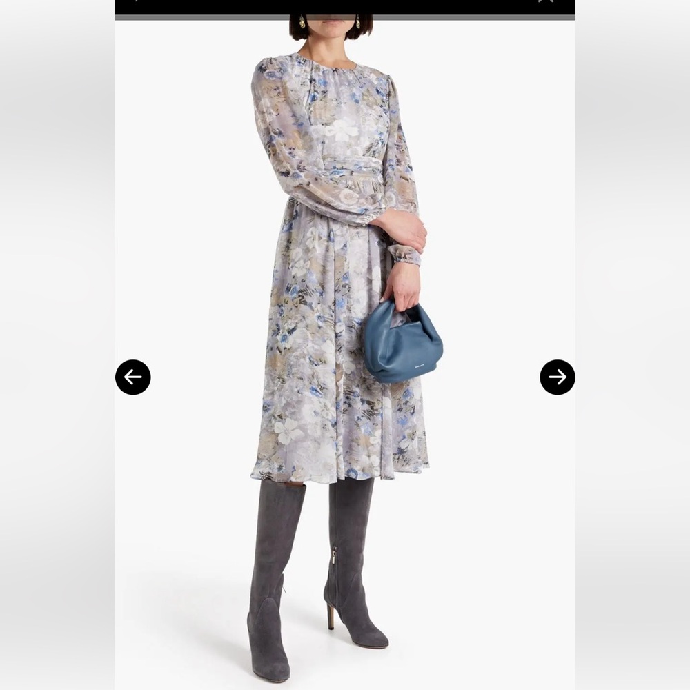 New MIKAEL AGHAL
Floral Print Chiffon Midi Dress size 2